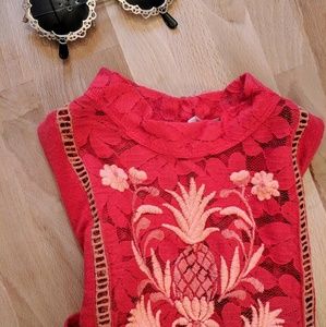 ::free people embroidered  tank::